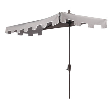 Sidney 9 ft. Classic MidCentury Rectangular Half Market Patio Umbrella
